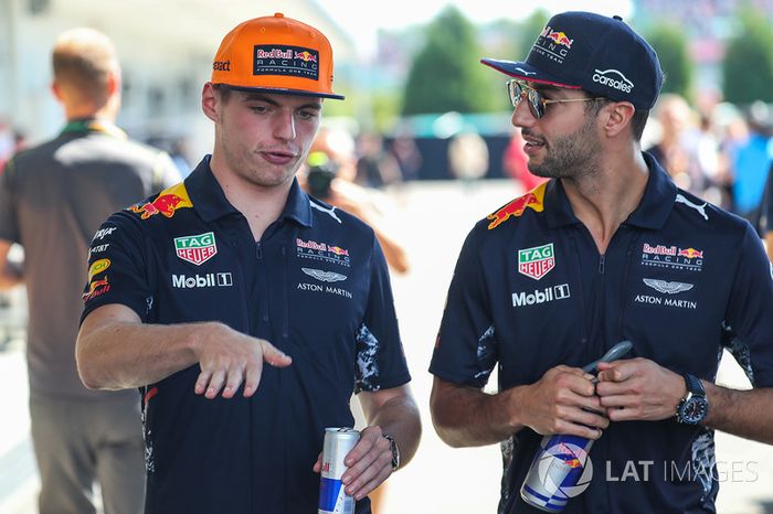 Max Verstappen, Red Bull Racing y Daniel Ricciardo, Red Bull Racing