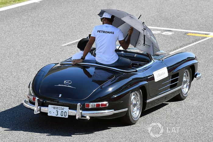 Lewis Hamilton, Mercedes AMG F1 en el desfile de pilotos