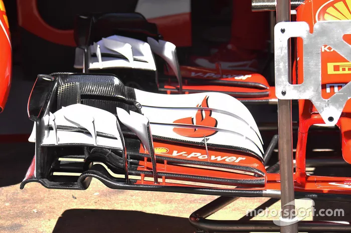 Ferrari SF70H voorvleugel detail