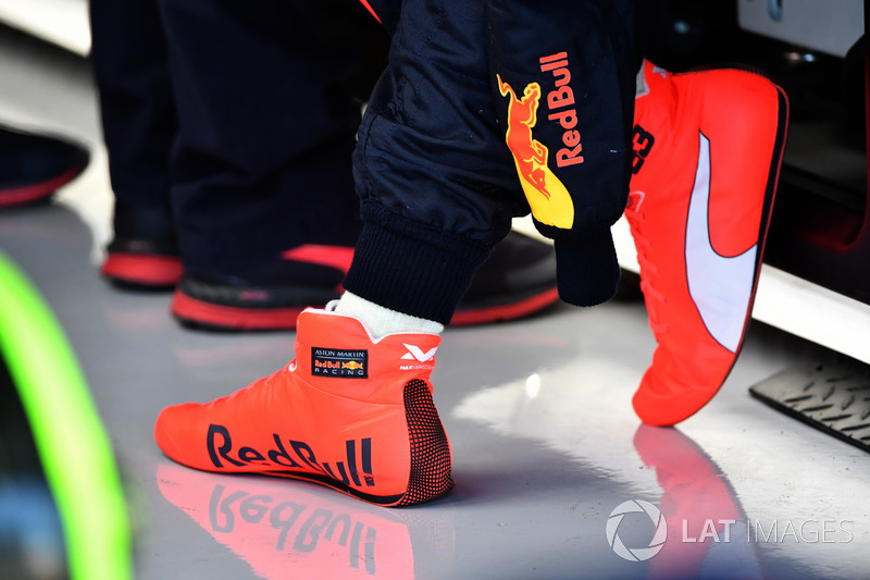 Racing boots of Max Verstappen, Red Bull Racing