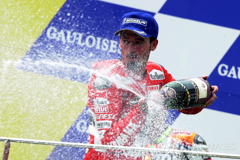 Podium: race winner Max Biaggi