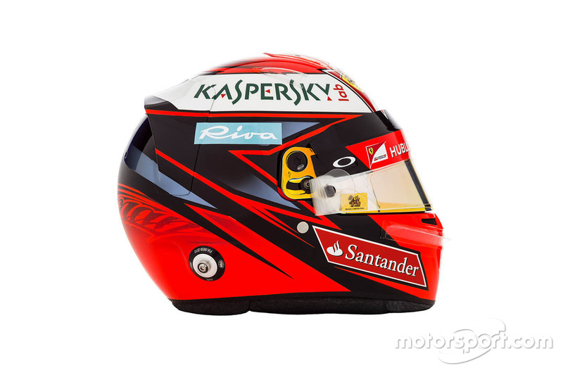 Le casque de Kimi Räikkönen, Ferrari