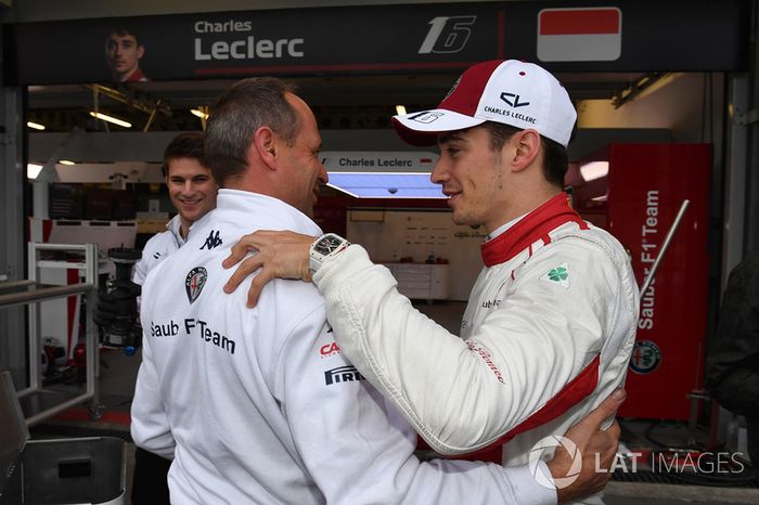 Charles Leclerc, Sauber celebra