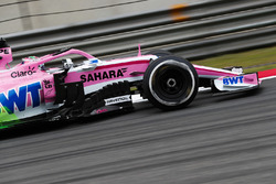 Peinture Flow-viz sur la voiture de Sergio Perez, Force India VJM11 Mercedes