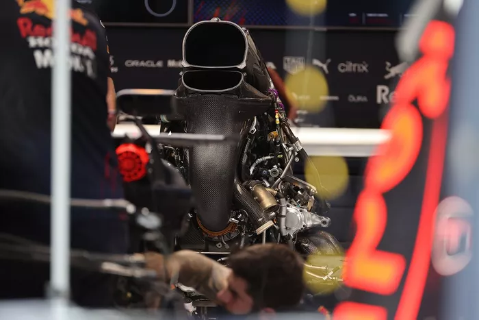 Detalle de la caja de aire del Red Bull Racing RB16B 