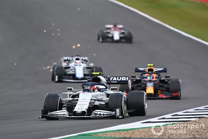Pierre Gasly, AlphaTauri AT01, Alex Albon, Red Bull Racing RB16, George Russell, Williams FW43, Kimi Raikkonen, Alfa Romeo Racing C39