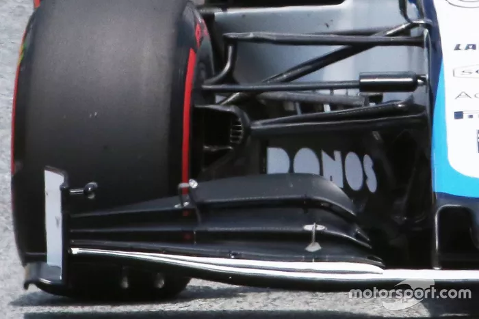 Detalle de la suspensión del Williams FW43