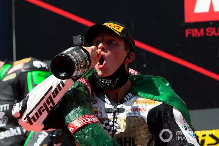 Andrea Locatelli, BARDAHL Evan Bros. WorldSSP Team celebrates his World Championship