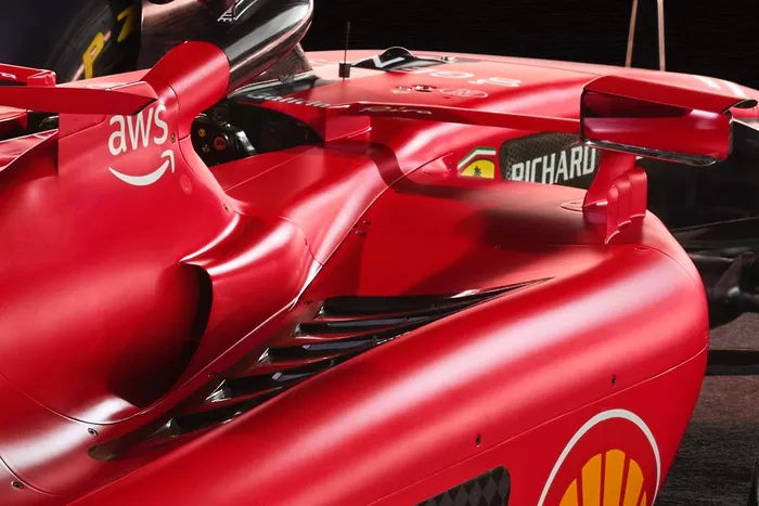 Ferrari SF-23. Detalle lateral