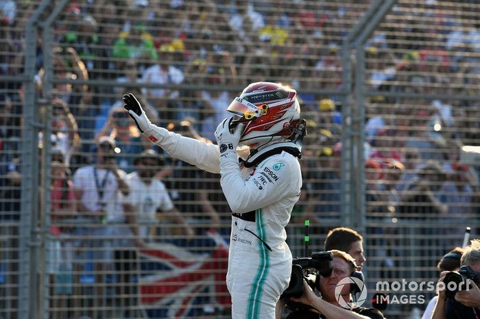 Lewis Hamilton, Mercedes AMG F1, celebra