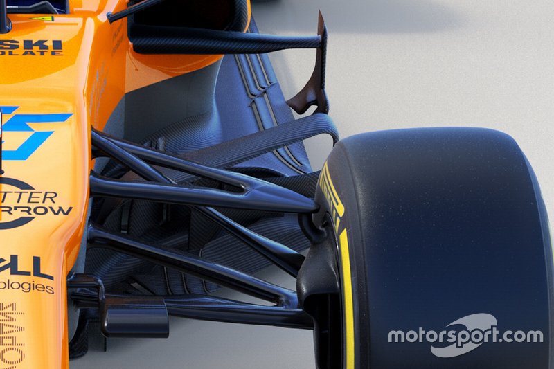 Detalle del McLaren MCL34