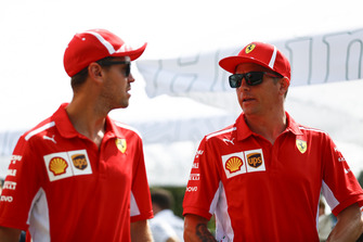 Kimi Raikkonen, Ferrari, and Sebastian Vettel, Ferrari