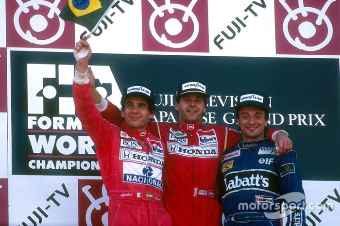 1991: 1. Gerhard Berger, 2. Ayrton Senna, 3. Riccardo Patrese