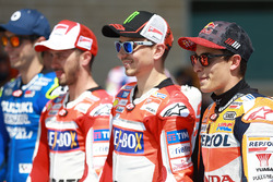 Alex Rins, Team Suzuki MotoGP, Andrea Dovizioso, Ducati Team, Jorge Lorenzo, Ducati Team, Marc Marquez, Repsol Honda Team