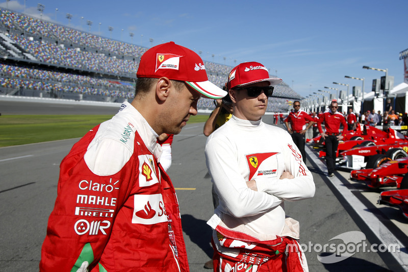 Sebastian Vettel, Ferrari y Kimi Raikkonen, Ferrari