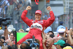 Race winner Michael Schumacher, Ferrari F2001