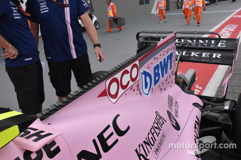 Cubierta motor del Sahara Force India VJM10