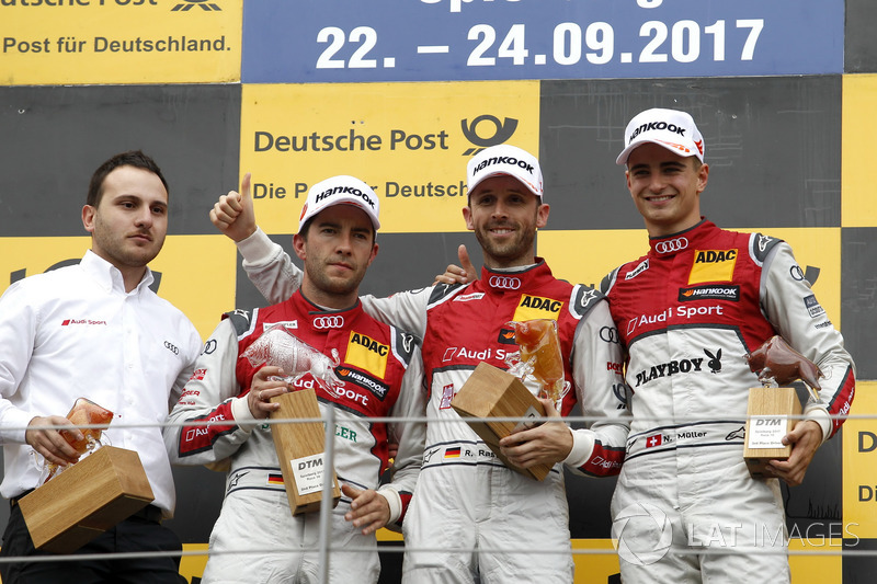 Подіум: переможець Рене Раст, Audi Sport Team Rosberg, Audi RS 5 DTM, друге місце Майк Рокенфеллер, Audi Sport Team Phoenix, Audi RS 5 DTM, третє місце Ніко Мюллер, Audi Sport Team Abt Sportsline, Audi RS 5 DTM