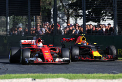 Макс Ферстаппен, Red Bull Racing RB13, Себастьян Феттель, Ferrari SF70H