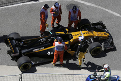 Sergey Sirotkin, Renault Sport F1 Team RS17 s'arrête en piste
