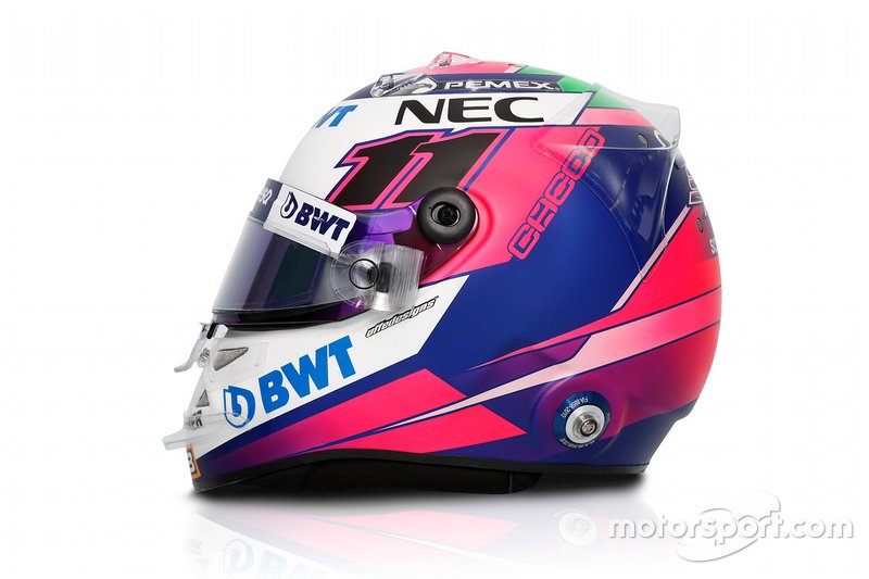 Le nouveau casque de Sergio Perez