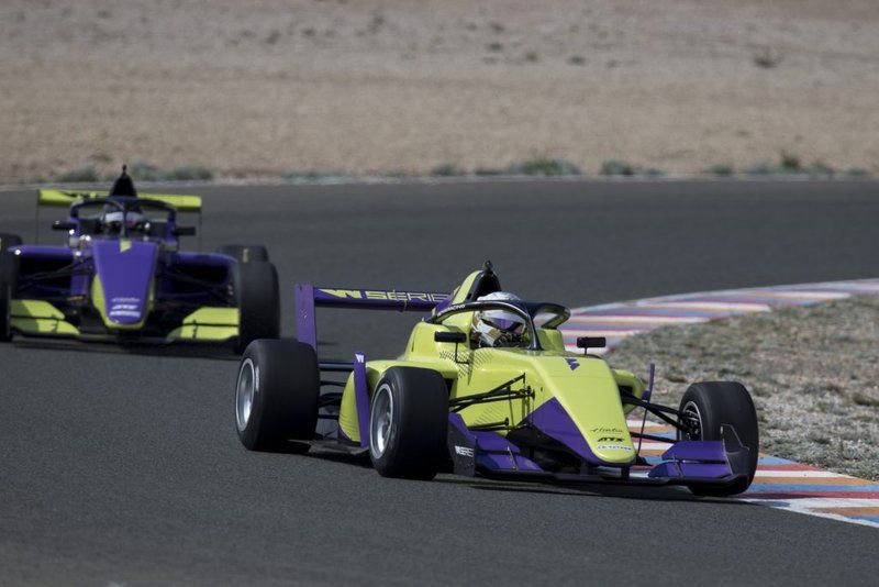 Track action in the W Series Tatuus F3 T-318 car