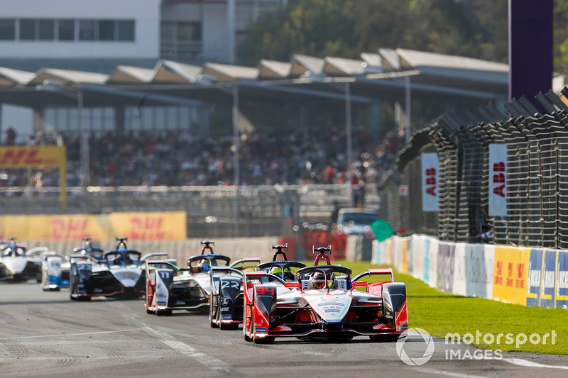 Pascal Wehrlein, Mahindra Racing, M5 Electro Oliver Rowland, Nissan e.Dams, Nissan IMO1, Lucas Di Grassi, Audi Sport ABT Schaeffler, Audi e-tron FE05