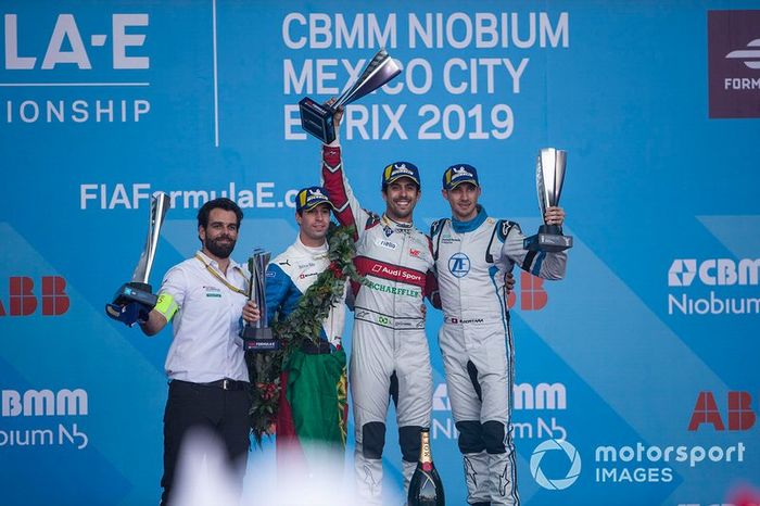 Podio: Ganador de la carrera Lucas Di Grassi, Audi Sport ABT Schaeffler, 2º Antonio Felix da Costa, BMW I Andretti Motorsports, 3º Edoardo Mortara, Venturi Formula E