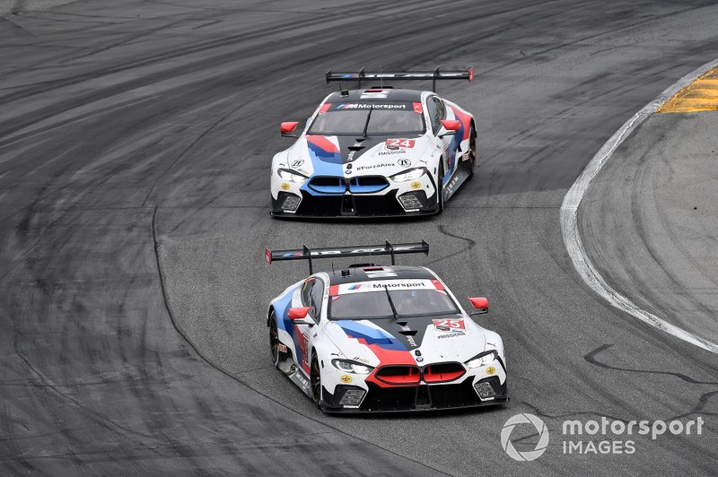 #25 BMW Team RLL BMW M8 GTE, GTLM: Augusto Farfus, Connor De Phillippi, Philipp Eng, Colton Herta, #24 BMW Team RLL BMW M8 GTE, GTLM: Jesse Krohn, John Edwards, Chaz Mostert, Alex Zanardi