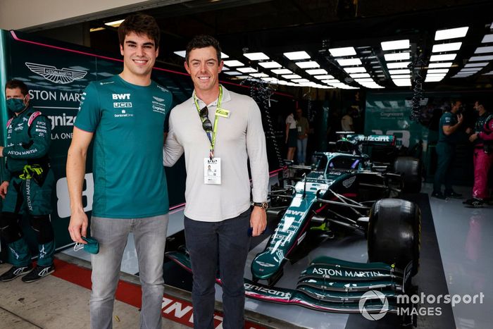 Lance Stroll, Aston Martin con Rory McIlroy