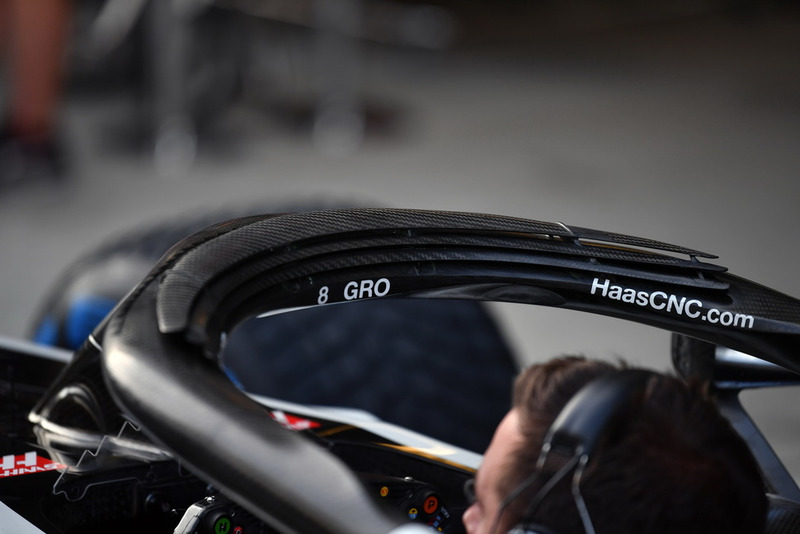 Haas F1 Team VF-18 halo detail