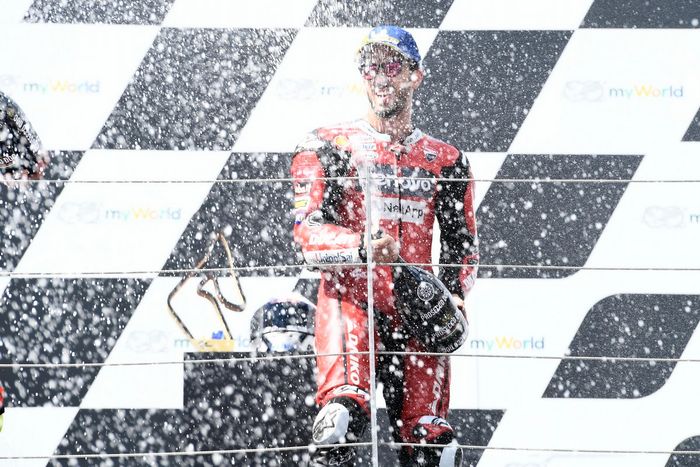 Podio: ganador Andrea Dovizioso, Ducati Team