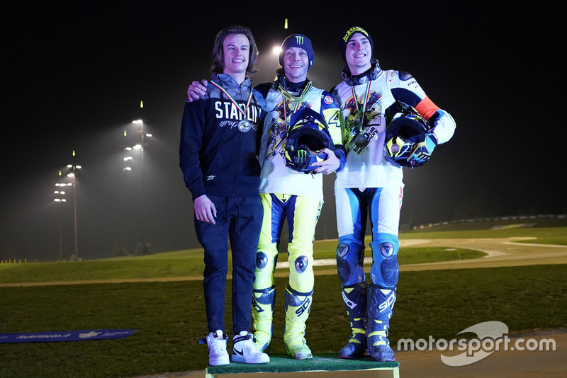 Valentino Rossi, festeggia la vittoria