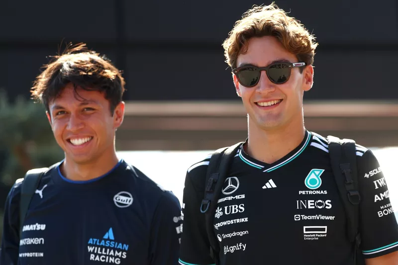 Alex Albon, Williams, George Russell, Mercedes