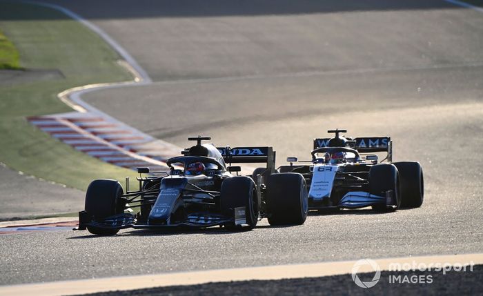 Yuki Tsunoda, AlphaTauri AT02, George Russell, Williams FW43B 