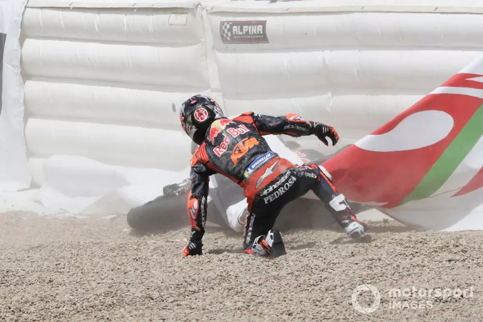 Dani Pedrosa, caída del Red Bull KTM Factory Racing