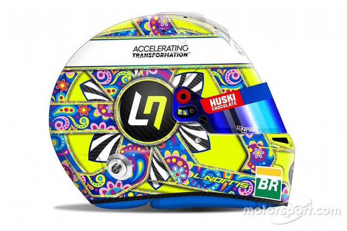 El casco de Lando Norris, McLaren, para el GP de México