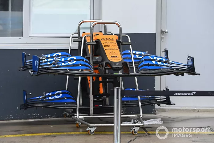 El alerón delantero de McLaren