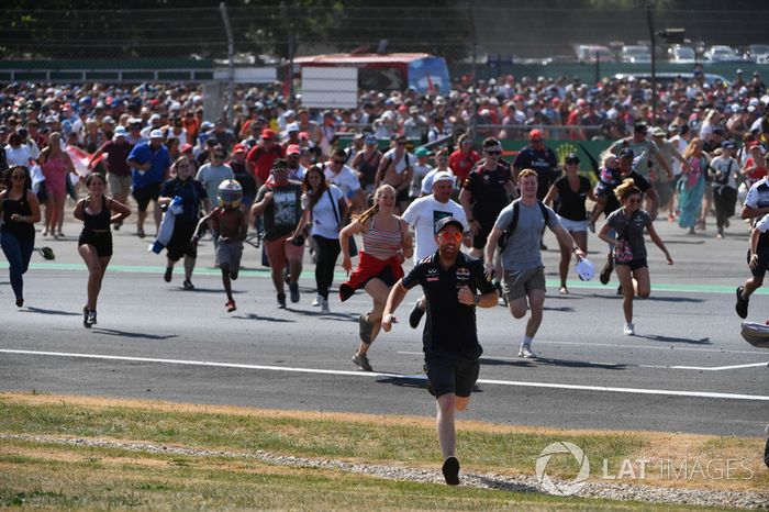 Fans en pista
