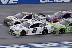 Brad Keselowski, Team Penske Ford, Ryan Newman, Richard Childress Racing Chevrolet, Dale Earnhardt Jr., Hendrick Motorsports Chevrolet, and Denny Hamlin, Joe Gibbs Racing Toyota