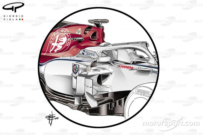 Orificios de refrigeración del Sauber C37