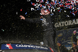 Brett Moffitt, Hattori Racing Enterprises, Toyota Tundra celebrates in victory lane