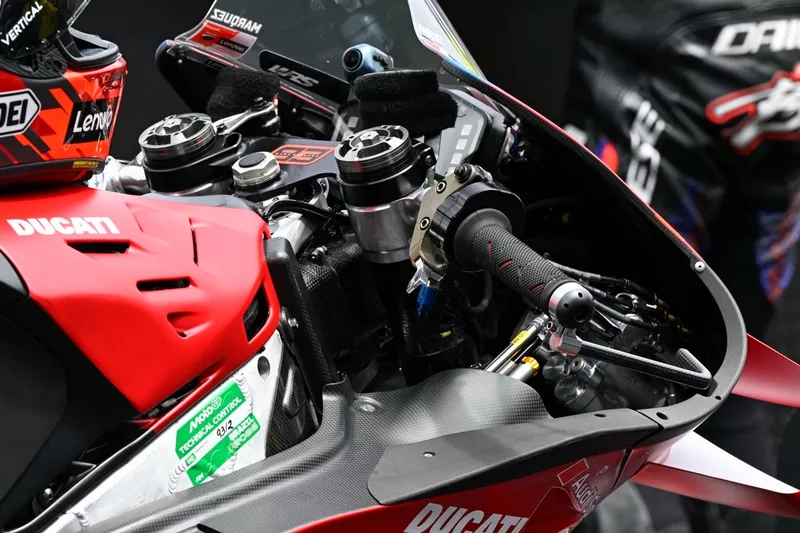 La Ducati de Marc Marquez dans le parc fermé