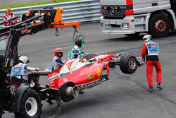 Sebastian Vettel, Ferrari SF16-H retired from the race when his rear tyre exploded
