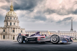 Jean-Eric Vergne, DS Virgin Racing rendering in Paris
