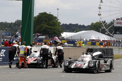 Переможець #2 Porsche Team Porsche 919 Hybrid: Ромен Дюма, Ніл Яні, Марк Ліб проходить #5 Toyota Rac