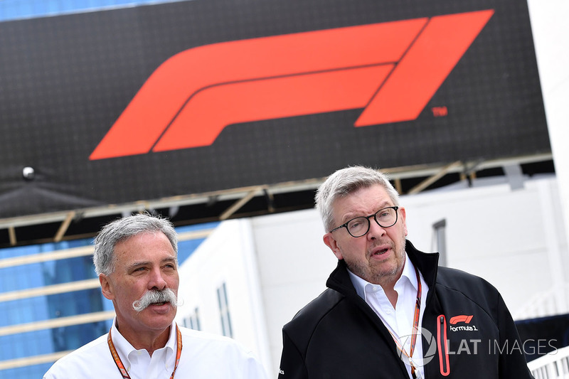 Chase Carey, CEO, Formula One Group ve Ross Brawn, Formula One Motorsporları Direktörü