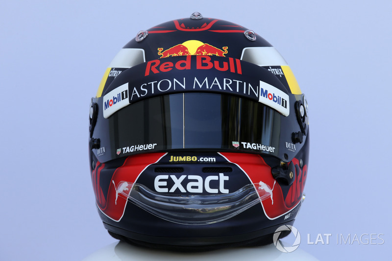 Le casque de Max Verstappen, Red Bull Racing