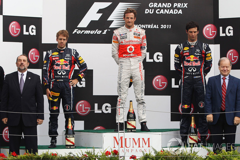 Podium: 1. Jenson Button, McLaren; 2. Sebastian Vettel, Red Bull; 3. Mark Webber, Red Bull