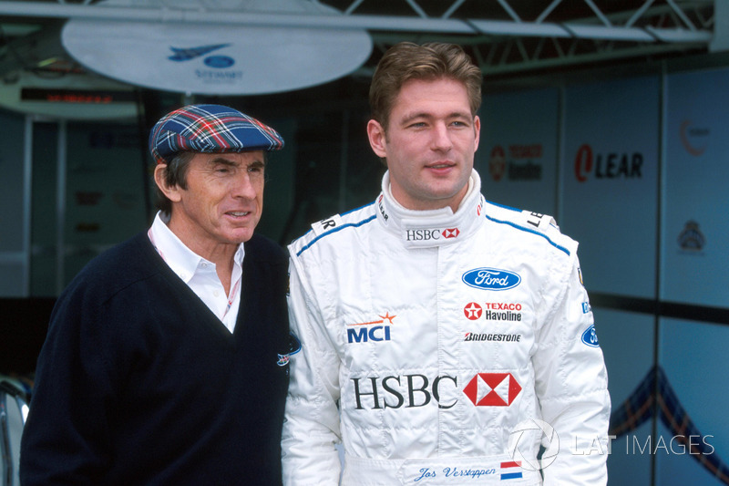 Jos Verstappen, Stewart Ford and Jackie Stewart 